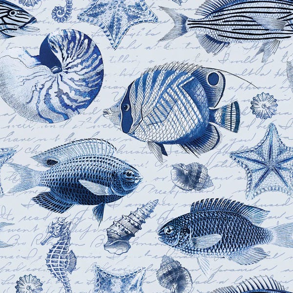 Andrea Haase: Vintage Fish Pattern by Andrea Haase