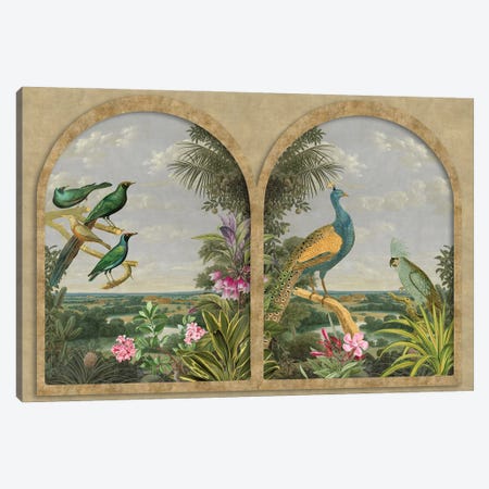 Window With A View (Tropical Birds) Canvas Print #HSE161} by Andrea Haase Canvas Art Print