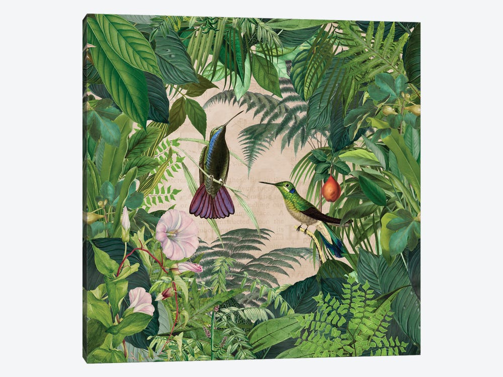 Tropical Hummingbird Jungle by Andrea Haase 1-piece Canvas Print