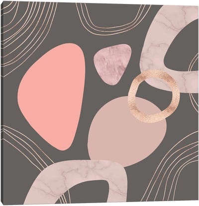 Geo Blush Abstracts Canvas Art Print - Andrea Haase