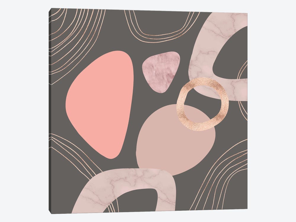 Geo Blush Abstracts by Andrea Haase 1-piece Canvas Art