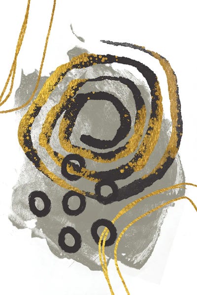 Gold Meets Neutrals VI by Andrea Haase art print