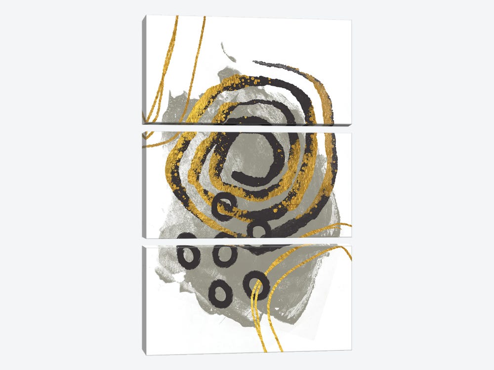 Gold Meets Neutrals VI by Andrea Haase 3-piece Canvas Print