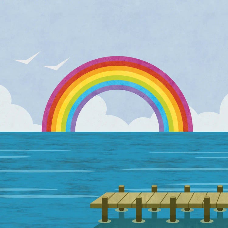 Happy Summer Rainbow by Andrea Haase wall art