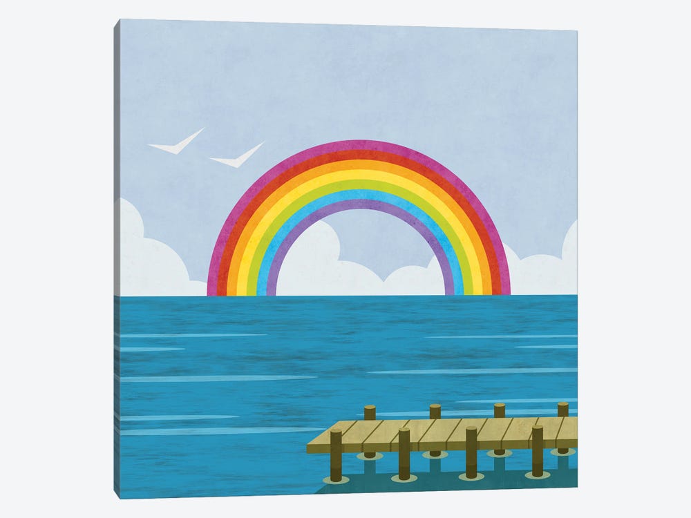 Happy Summer Rainbow by Andrea Haase 1-piece Canvas Art