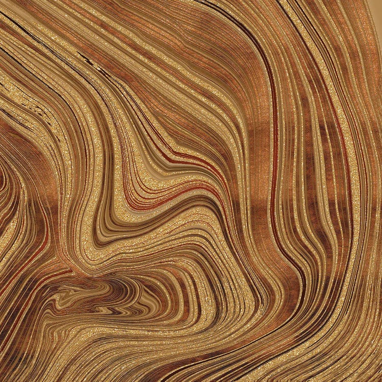 Liquid Stone Amber Gold by Andrea Haase wall art