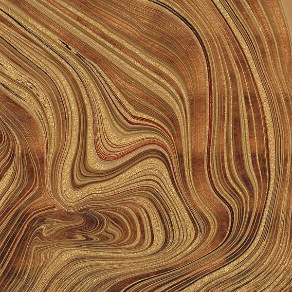 Andrea Haase: Liquid Stone Amber Gold by Andrea Haase