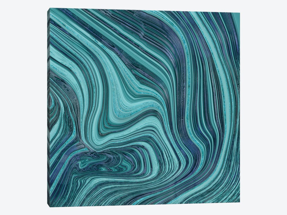 Liquid Stone Turquoise by Andrea Haase 1-piece Canvas Print