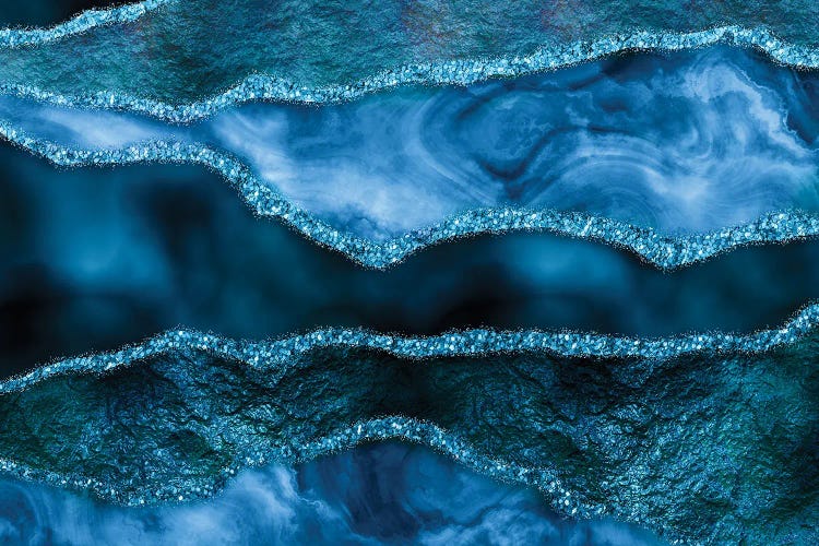 Nightblue Marble Luxury by Andrea Haase wall art