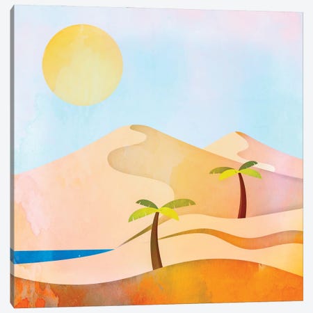 Oasis Sunset Canvas Print #HSE55} by Andrea Haase Canvas Art