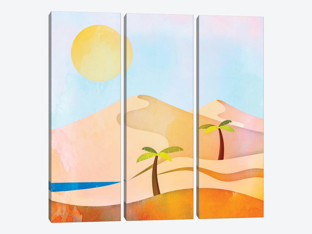 Oasis Sunset by Andrea Haase 3-piece Canvas Art