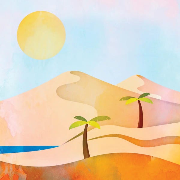 Andrea Haase: Oasis Sunset by Andrea Haase