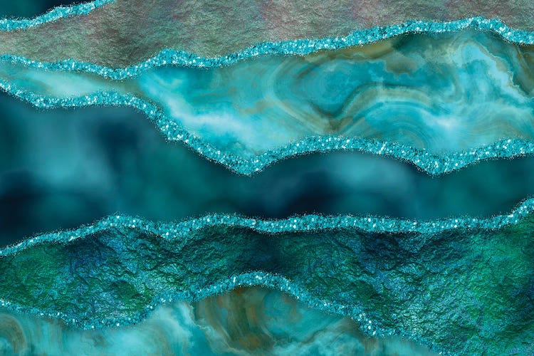 Oceanblue Marble Luxury by Andrea Haase wall art