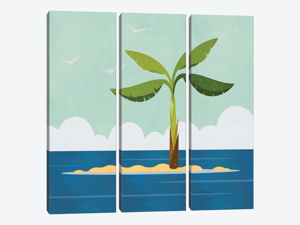 Palm Tree Island by Andrea Haase 3-piece Canvas Art