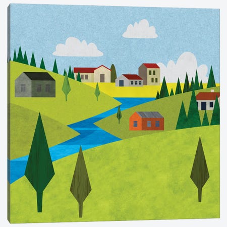 River Valley Village Canvas Print #HSE60} by Andrea Haase Canvas Wall Art