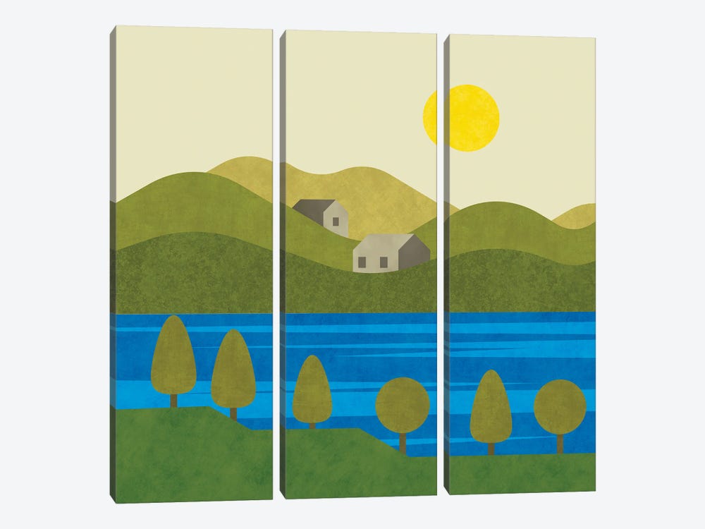 River View by Andrea Haase 3-piece Canvas Art Print