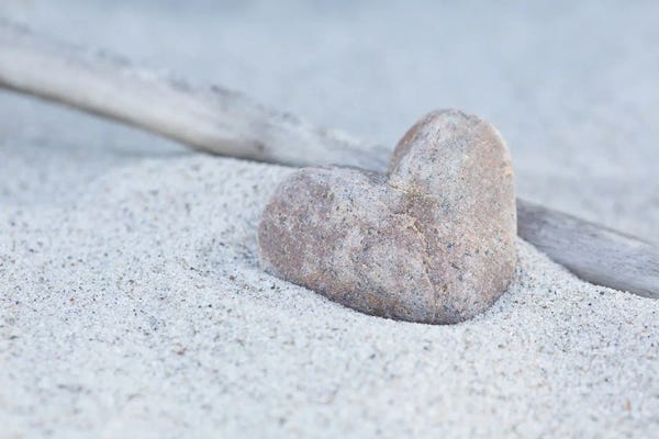 Andrea Haase: Stone Heart Beach Still by Andrea Haase