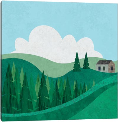 The House On The Hill Canvas Art Print - Andrea Haase