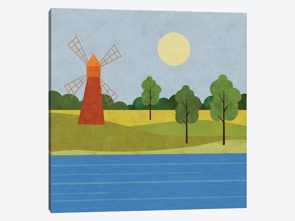 The Old Windmill by Andrea Haase 1-piece Canvas Wall Art