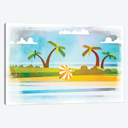 Tropical Beach Day Canvas Print #HSE78} by Andrea Haase Canvas Print