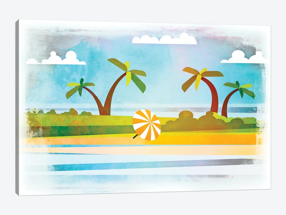 Tropical Beach Day by Andrea Haase 1-piece Art Print