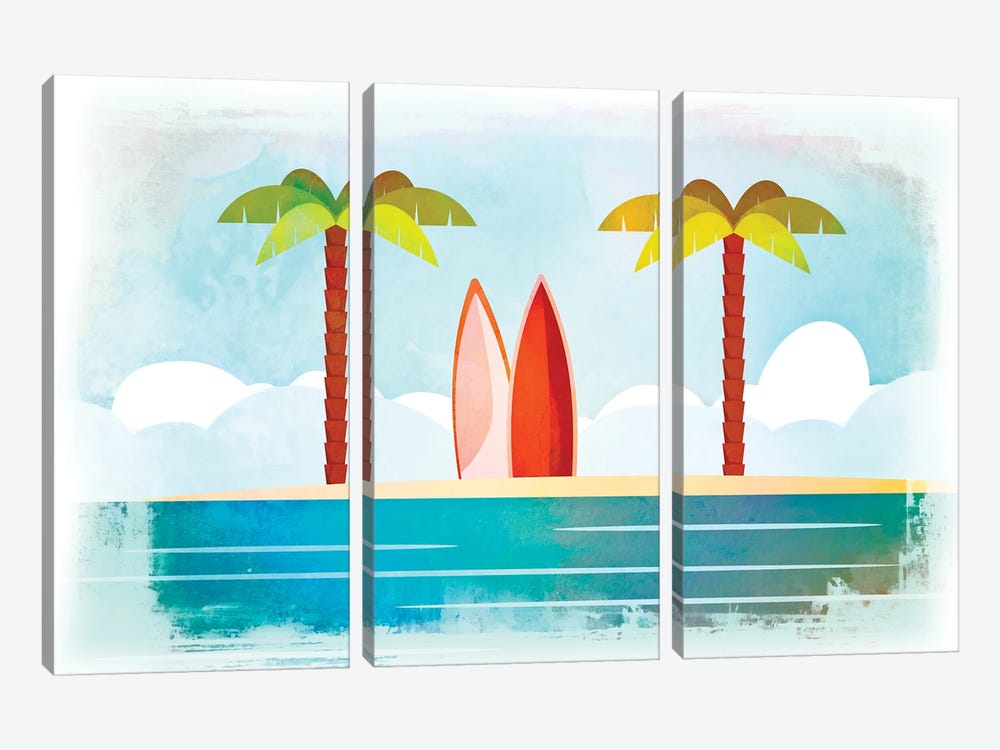 Tropical Island by Andrea Haase 3-piece Canvas Wall Art