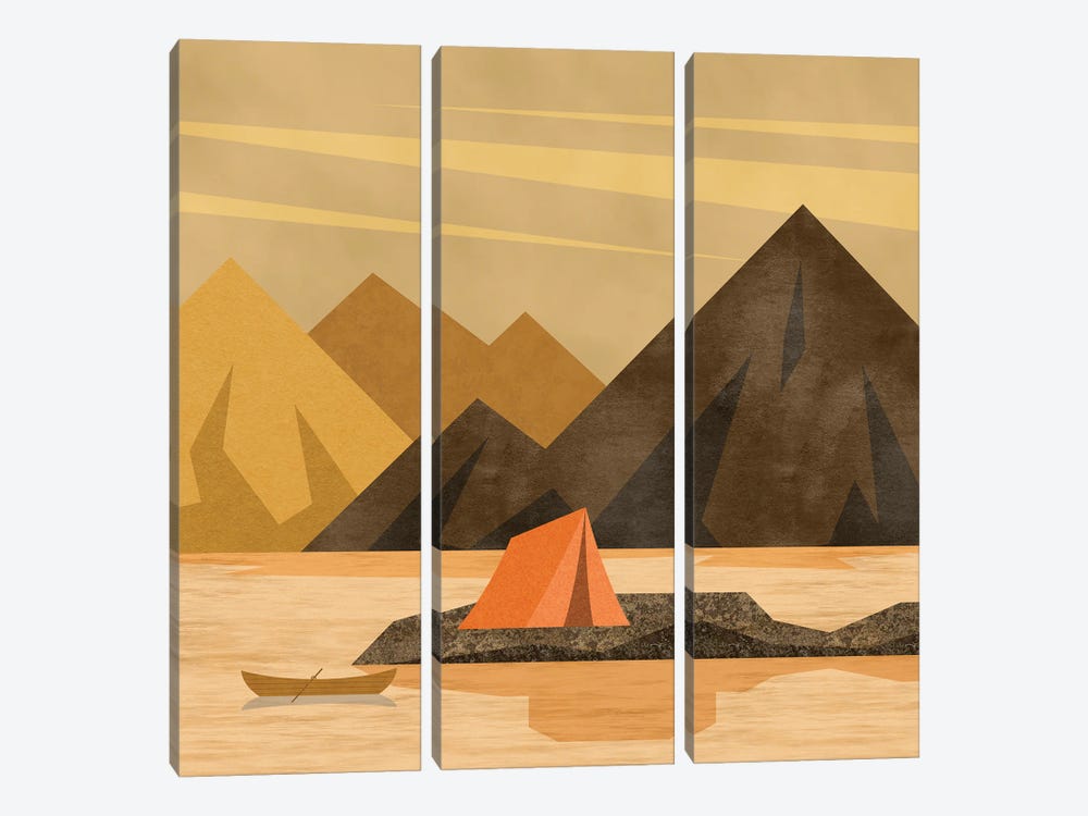 Camping Adventure by Andrea Haase 3-piece Canvas Print