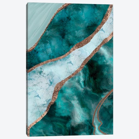 Turquoise Gemstone Luxury Canvas Print #HSE81} by Andrea Haase Canvas Art