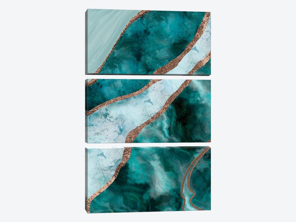 Turquoise Gemstone Luxury by Andrea Haase 3-piece Canvas Print