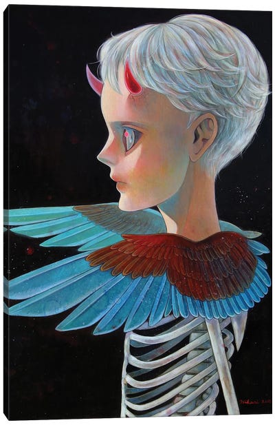 Death And Angel #4 Canvas Art Print - Demon Art