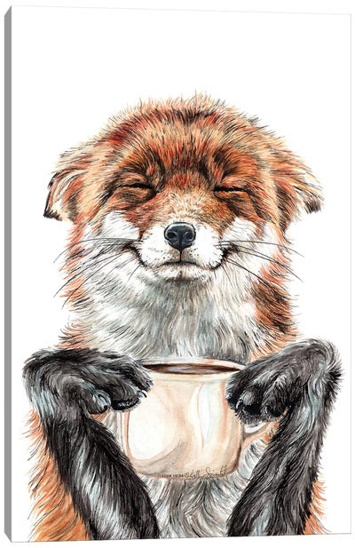 Morning Fox Canvas Art Print - Large Art for Kitchen