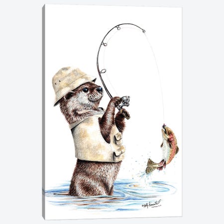 Natures Fisherman Canvas Print #HSI12} by Holly Simental Art Print