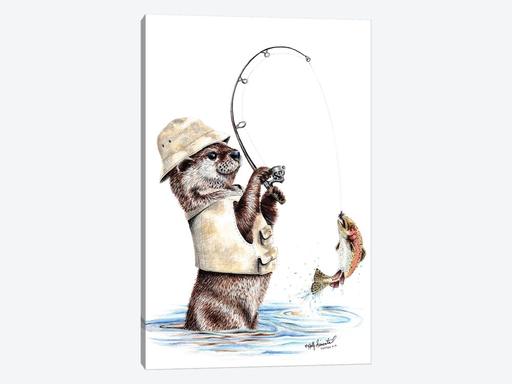Natures Fisherman by Holly Simental 1-piece Canvas Art Print