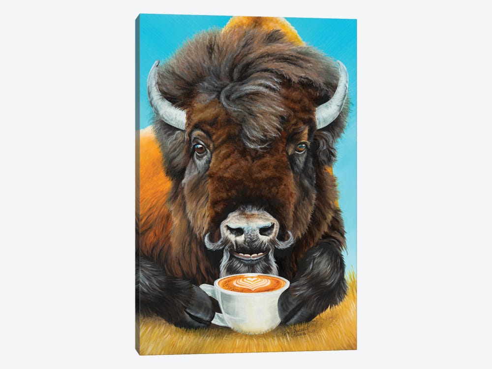 Bison Latte by Holly Simental 1-piece Art Print