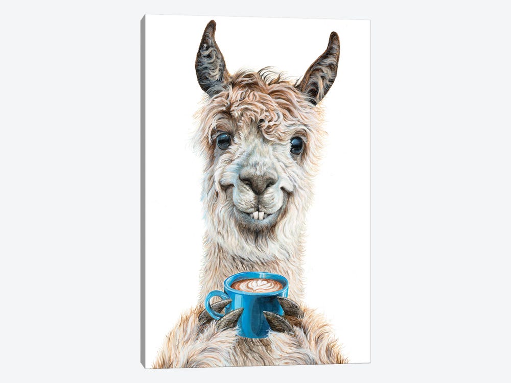 Llama Latte by Holly Simental 1-piece Art Print