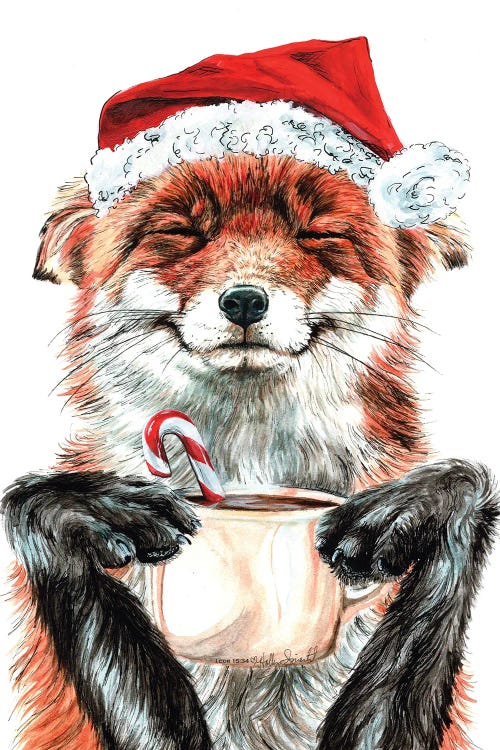 Morning Fox Christmas by Holly Simental wall art