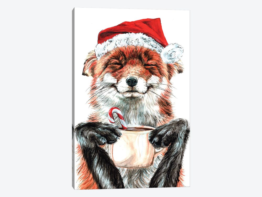 Morning Fox Christmas by Holly Simental 1-piece Canvas Print