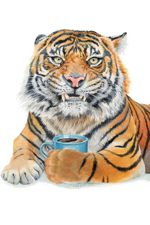 Too Early Tiger by Holly Simental canvas print