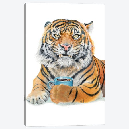 Too Early Tiger Canvas Print #HSI25} by Holly Simental Canvas Print