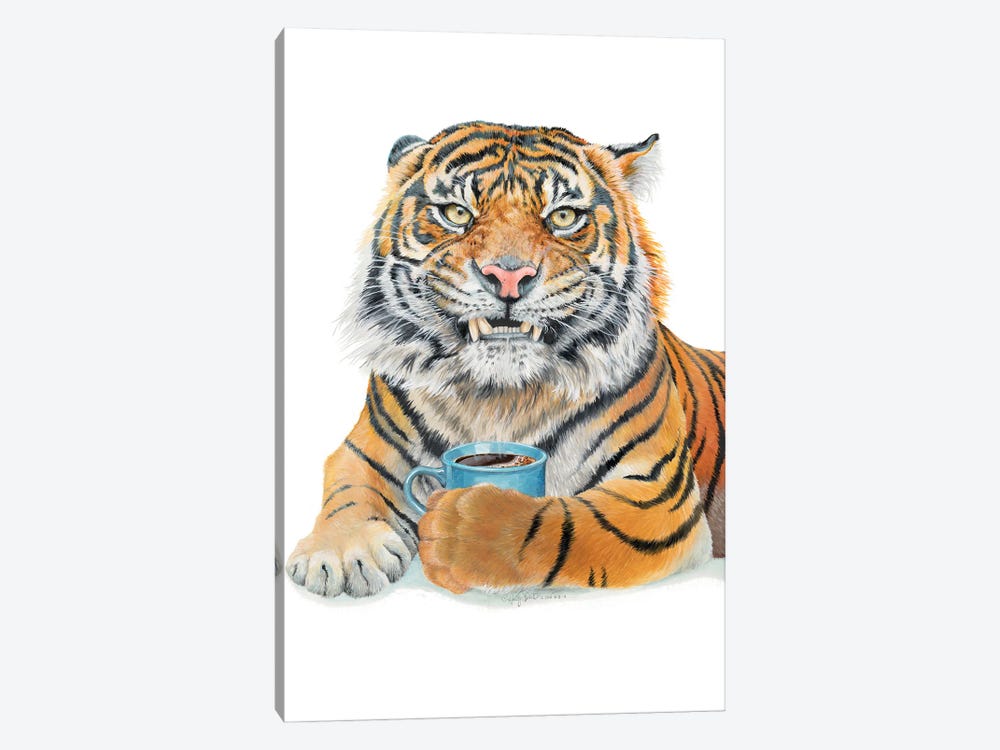 Too Early Tiger by Holly Simental 1-piece Canvas Art Print