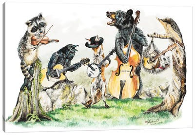 Bluegrass Gang Canvas Art Print - Kids Animal Art
