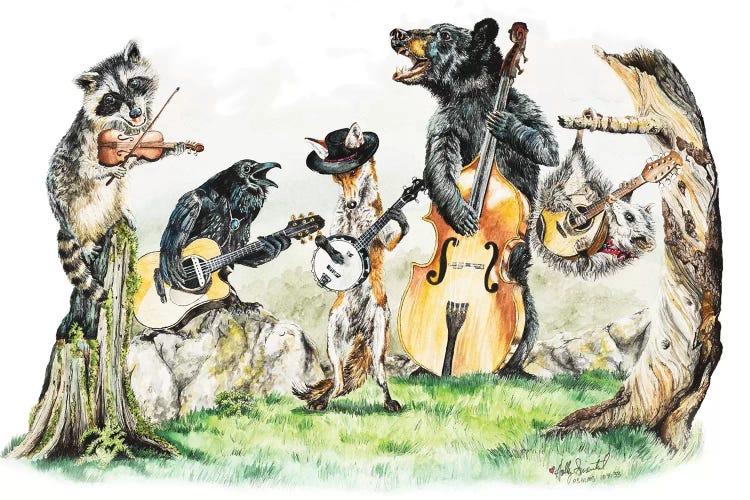 Bluegrass Gang by Holly Simental wall art