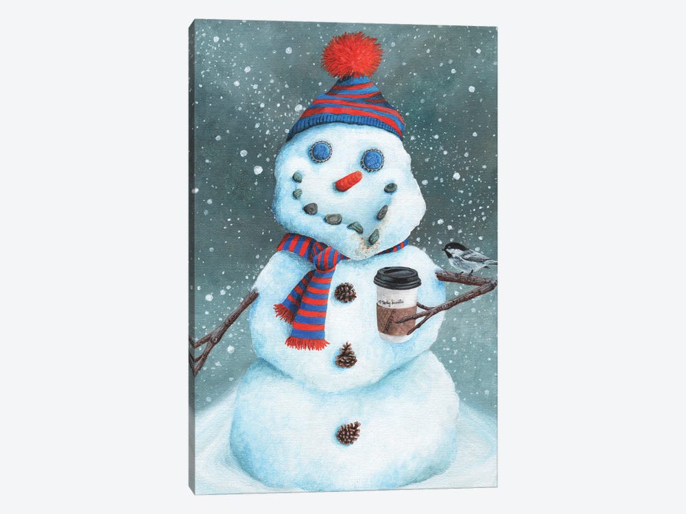 Snow More Coffee by Holly Simental 1-piece Canvas Art Print