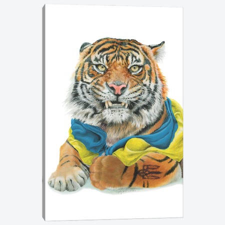 Ukrainian Tiger Canvas Print #HSI31} by Holly Simental Canvas Print
