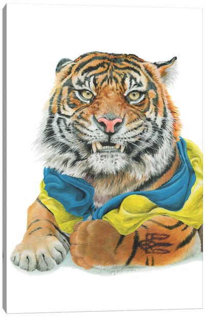 Ukrainian Tiger Canvas Art Print - Holly Simental