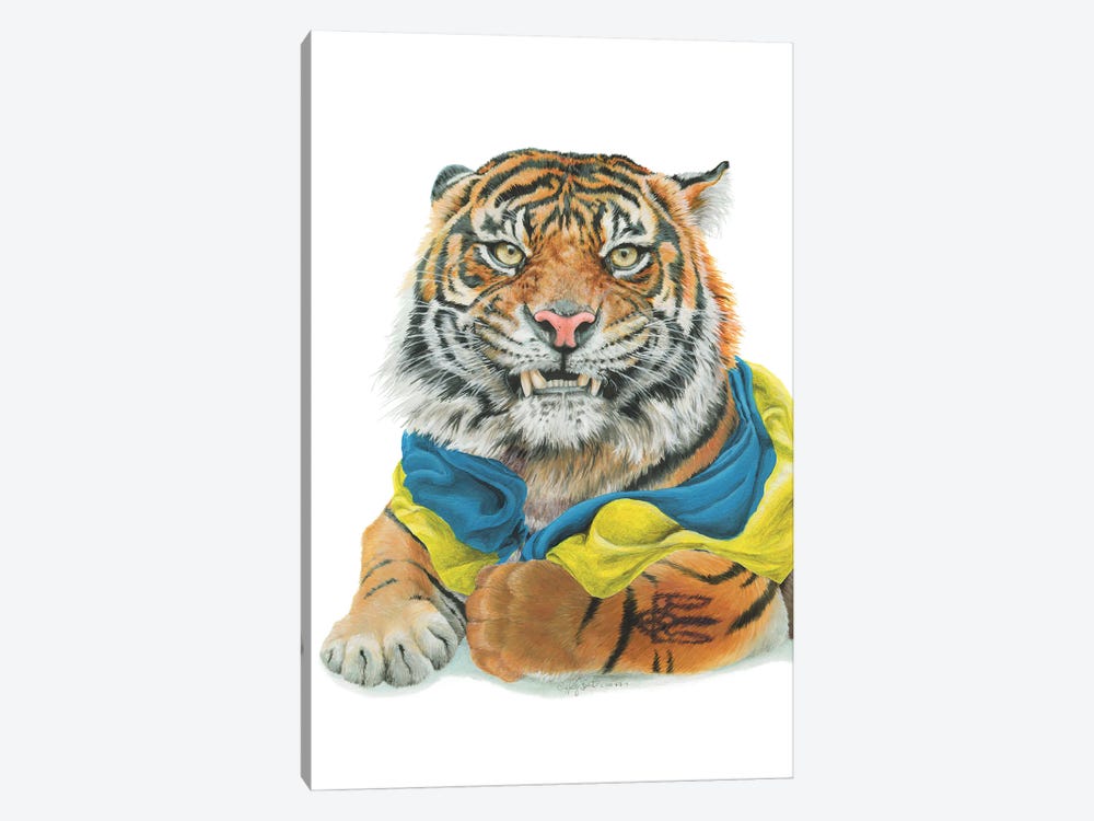 Ukrainian Tiger by Holly Simental 1-piece Canvas Artwork