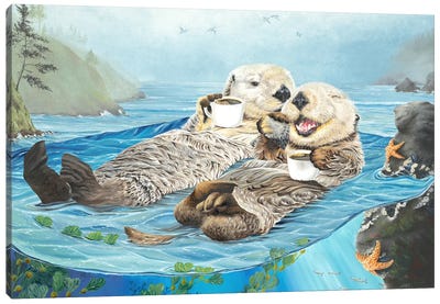 We Have Each Otter Canvas Art Print - Otter Art