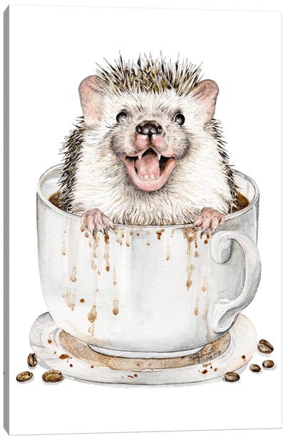 Coffee Hog Canvas Art Print - Holly Simental