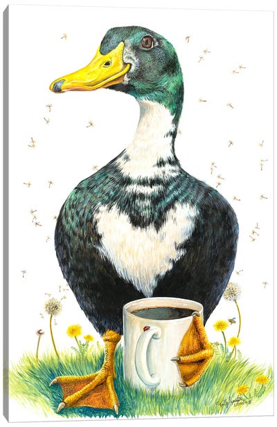 Mclove'n Coffee Canvas Art Print - Duck Art
