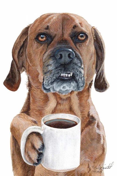 Coffee Dog by Holly Simental wall art